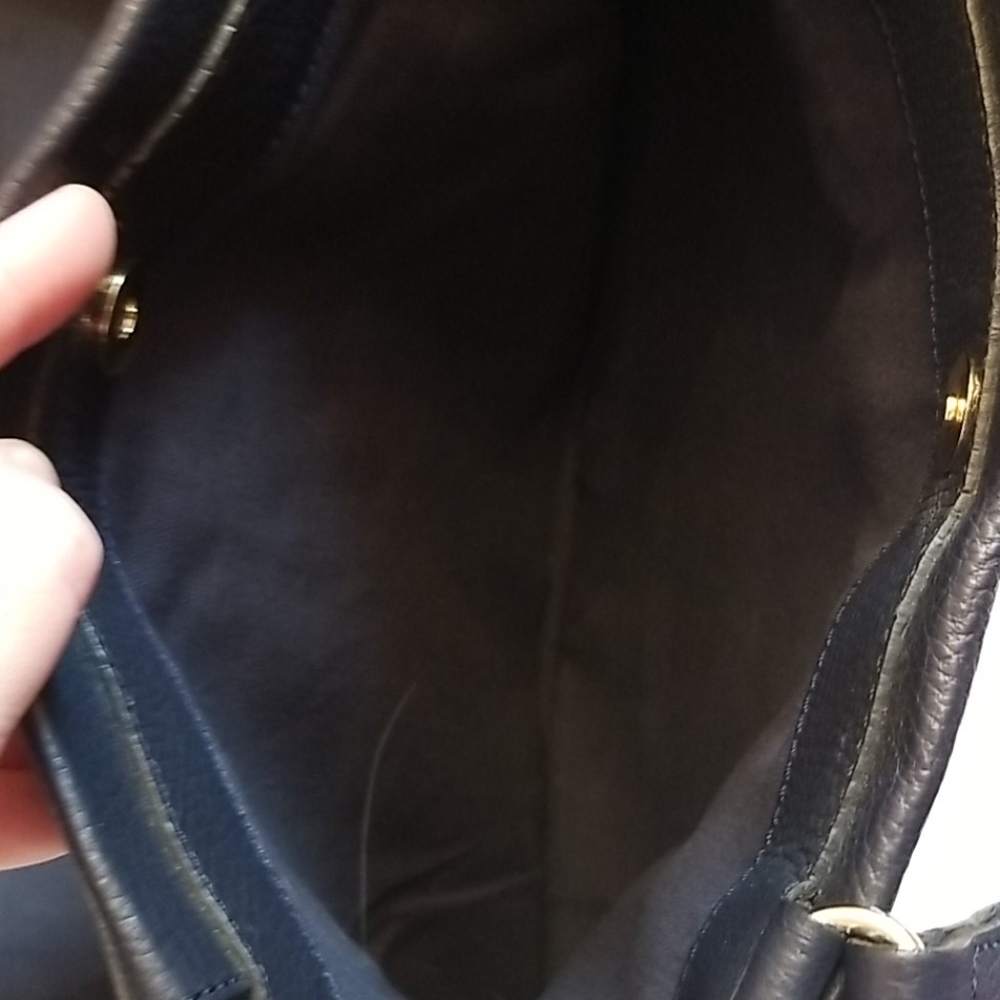DIMONI navy leather handbag - Picture 9 of 14